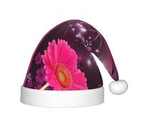 BLWSLC Cappelli di Natale stampati a farfalla viola con fiori rosa per bambini, cappelli decorativi adatti per Natale, feste di Capodanno, ecc.