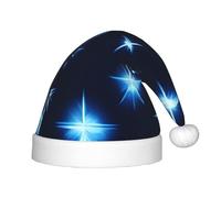 BLWSLC Cappelli di Natale stampati con stelle blu per bambini, cappelli decorativi adatti per Natale, feste di Capodanno, ecc.