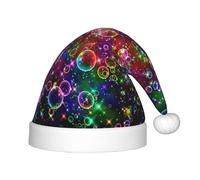 BLWSLC Cappelli natalizi stampati colorati con stelle arcobaleno per bambini, cappelli decorativi adatti per Natale, feste di Capodanno, ecc.