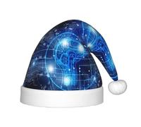 BLWSLC Cappelli natalizi stampati con cervello di intelligenza artificiale per bambini, cappelli decorativi adatti per Natale, feste di Capodanno, ecc.