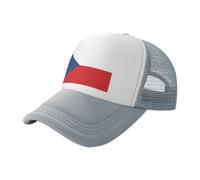 BLWSLC Cappello da baseball con bandiera della Repubblica Ceca in rete nera, traspirante, adatto per pesca ed escursionismo