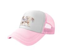 BLWSLC Cappello da baseball con leone alato, in rete nera, traspirante, adatto per pesca ed escursionismo, Rosa, L