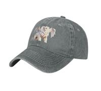 BLWSLC Cappello da baseball con leone alato nero stampato - Cappello da sole in denim con tesa curva, adatto per sport all'aria aperta e viaggi, grigio, L