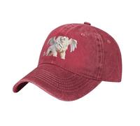 BLWSLC Cappello da baseball con leone alato nero stampato - Cappello da sole in denim con tesa curva, adatto per sport all'aria aperta e viaggi, Rosso, L