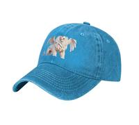 BLWSLC Cappello da baseball con leone alato nero stampato - Cappello da sole in denim con tesa curva, adatto per sport all'aria aperta e viaggi, Blu, L