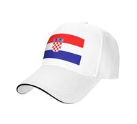 BLWSLC Cappello da baseball con tesa nera, regolabile, unisex, per esterni | Berretto da baseball con bandiera della Repubblica di Croazia con fascia antisudore e fori di ventilazione