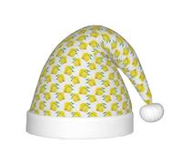 BLWSLC Cappello di Natale per bambini stampato giallo limone cappello di Natale festivo adatto per feste di Capodanno e abbigliamento invernale all'aperto