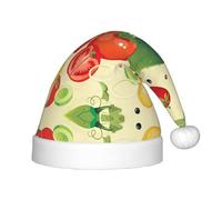 BLWSLC Cappello natalizio per bambini con stampa di verdure dei cartoni animati, cappello decorativo, forniture per feste adatte per spettacoli teatrali, Natale