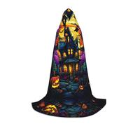 BLWSLC Castle of Terror - Mantello lungo con cappuccio, per feste in maschera, cosplay e feste in maschera