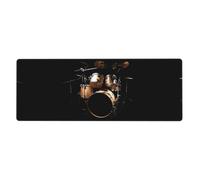 BLWSLC Cool Drum Set Tappetino per mouse in gomma stampata adatto per uso ufficio 80 x 30 cm