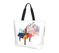 BLWSLC Cool Man in Outer Space Galaxy stampato grande capacità borsa da viaggio da donna per tutti i giorni gita borsa a tracolla adatta per viaggi e palestra, Musica della tastiera del pianoforte