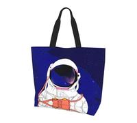 BLWSLC Cool Man in Outer Space Galaxy stampato grande capacità borsa da viaggio da donna per tutti i giorni gita borsa a tracolla adatta per viaggi e palestra, Uomo freddo nella galassia dello spazio