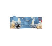 BLWSLC Coppia di fasce per capelli con stampa di aironi gru, adatte per neonati, neonati e bambini, accessori per capelli con fiocco per bambini