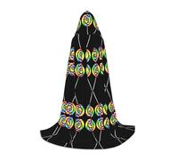 BLWSLC Costume cosplay stampato lecca-lecca con cappuccio per feste di festa adatto per Halloween e convegni anime L