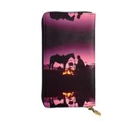 BLWSLC Cowboy West - Pochette lunga con cerniera, porta carte, portamonete da viaggio, adatta per viaggi e uso quotidiano