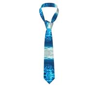 BLWSLC Cravatta da uomo stampata con vista sull'oceano subacqueo adatta per occasioni formali e di matrimonio 144,8 cm