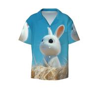 BLWSLC Cute Little Pets - Camicia da uomo con colletto cubano a maniche corte e bottoni, stile casual, per spiaggia, resort e vacanze, Nero, 4XL-5XL