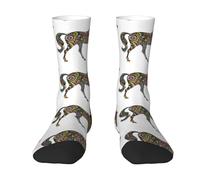 BLWSLC db89ce2f5b8f11d57e136c41ce2b961 calze a metà polpaccio, calze sportive bianche elastiche adatte per la corsa e l'uso quotidiano., 2 Nero-2, Taglia unica