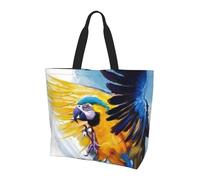 BLWSLC Divertente borsa a tracolla con motivo delfino che guarda te, borsone da viaggio per lo shopping, la spiaggia e il fitness, Pappagallo volante, Taglia unica