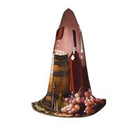 BLWSLC Drink and Food - Mantella con cappuccio per cosplay, travestimenti e feste