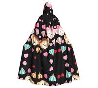 BLWSLC Due scimmie stampato partito con cappuccio mantello adulto vacanza mantello con cappuccio adatto per spettacoli e feste