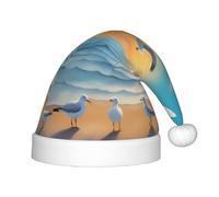 BLWSLC gabbiani dal mare Cappello natalizio per bambini stampato cappello natalizio adatto per feste di vacanza e abbigliamento invernale all'aperto