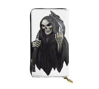 BLWSLC Grim-Reaper - Pochette lunga con cerniera, porta carte, portamonete da viaggio portatile, adatta per viaggi e uso quotidiano