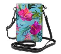 BLWSLC Hello Hawaii Stampato piccolo portafoglio cellulare borsa a tracolla donna tracolla staccabile adatta per lo shopping e viaggi