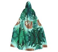 BLWSLC Hug Tree - Mantello con cappuccio stampato con bradipo per adulti, adatto per spettacoli e feste