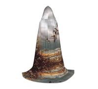 BLWSLC Hunting Flying Wild Ducks - Mantello con cappuccio per adolescenti, per cosplay, travestimenti e feste