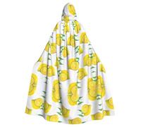 BLWSLC Il limone giallo ha stampato il mantello incappucciato del mantello con cappuccio di vacanza adulta adatto a spettacoli e feste