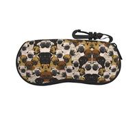 BLWSLC Imagen De Pug Custodia per occhiali softshell stampata con chiusura a cerniera, può essere utilizzata anche come custodia per riporre gli occhiali
