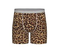 BLWSLC Intimo da uomo extra lungo | Cool Cheetah Leopard Print Fit Sport Underwear (S-4XL), Grigio chiaro, L