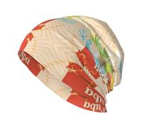 BLWSLC Island of Cuba, cappello lavorato a maglia per adulti, con stampa, adatto per autunno e inverno, sci, escursionismo, nero