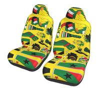 BLWSLC Jamaican Elements - Coprisedili per auto, 2 pezzi, per autobus, traghetti, protezione auto, SUV, camion, furgoni, coprisedili per auto