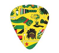 BLWSLC Jamaican Elements - Plettri per chitarra acustica, elettrica e musicisti, 12 plettri in 3 diversi spessori