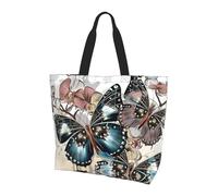 BLWSLC JuHua - Borsa da viaggio con stampa di crisantemo selvatico, grande capacità, da donna, per tutti i giorni, adatta per viaggi e palestra, Belle Farfalle (1), Taglia unica