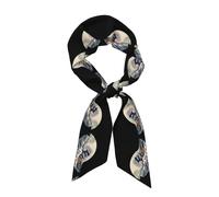 BLWSLC Le sciarpe di seta da donna stampate a onde possono essere utilizzate come fasce per capelli, sciarpe o accessori per borse.