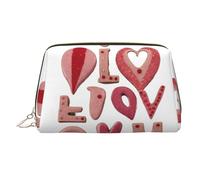 BLWSLC Lettere d'amore stampate borsa cosmetica portatile grande borsa da toilette da viaggio adatta per viaggi e uso quotidiano