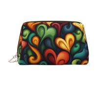 BLWSLC Love flows again - Beauty case portatile con stampa, grande, adatta per viaggi e uso quotidiano