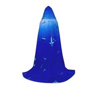 BLWSLC Mantello con cappuccio per adolescenti, con squalo, per nuoto, sotto il mare, stampato, 3 taglie M, perfetto per feste e spettacoli teatrali