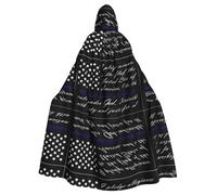 BLWSLC Mantello con cappuccio per adulti con bandiera della fedeltà__æ ‡ï¼š stampato per feste con cappuccio adatto per spettacoli teatrali e feste