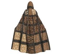 BLWSLC Mantello con cappuccio per adulti, con cappuccio, per feste, con stampa dello zoo, adatto per spettacoli teatrali e feste