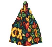 BLWSLC Mantello con cappuccio per adulti Love flows again stampato Halloween mantello adatto per cosplay e spettacoli teatrali