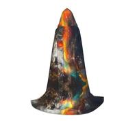 BLWSLC Mantello con cappuccio stampato con galassia dell'universo per cosplay, perfetto per cosplay, essenziale per le vacanze, taglia L