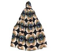 BLWSLC Mantello con cappuccio stampato con sfera di vetro rotonda, adatto per cosplay, spettacoli teatrali o feste di festa.