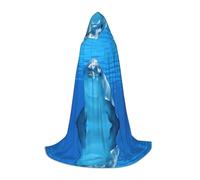 BLWSLC Mantello con cappuccio stampato delfino sorridente Cosplay Mantello con cappuccio perfetto per cosplay Una vacanza essenziale M