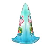 BLWSLC Mantello con cappuccio stampato fenicottero tropicale Cosplay mantello con cappuccio perfetto per cosplay Una vacanza essenziale L