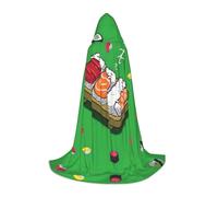 BLWSLC Mantello con cappuccio stampato per sushi addormentato Cosplay Mantello con cappuccio perfetto per cosplay Una vacanza essenziale M