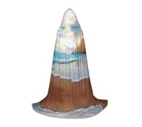 BLWSLC Mantello con cappuccio stampato Water Rush to Tropical Beach Cosplay perfetto per cosplay Una vacanza essenziale S